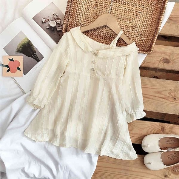 

dress girl solid color party girl dress spring autumn dress kids casual style childrens clothing 210412, Red;yellow