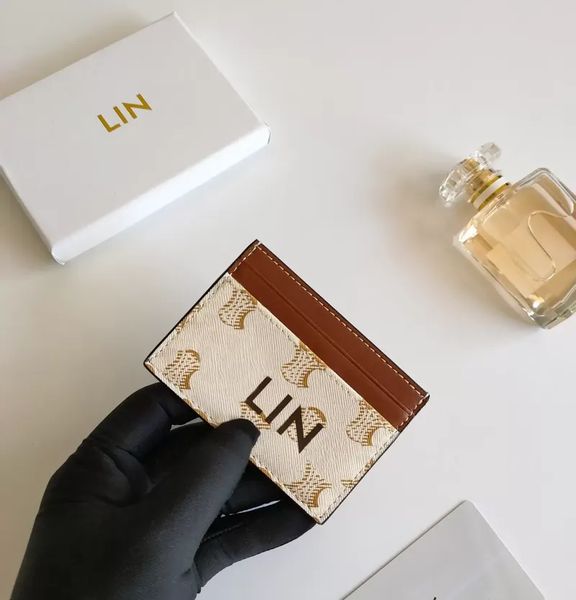 

wholesale fashion designers woman card holders canvase credit card mini wallet high 5a quality purse, Brown;gray