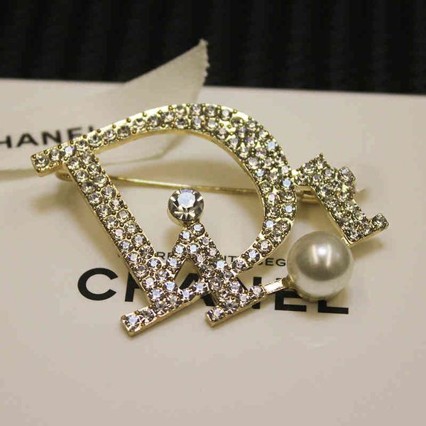 

fashion new jewelry trend luxury brand designer wholesale d family letter high-end temperament autumn women's coat with diamond simple, Silver