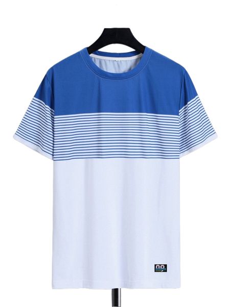 

men striped colorblock tee 40zt#, White;black