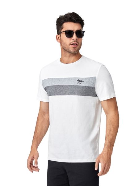 

men horse print colorblock tee h0pi#, White;black