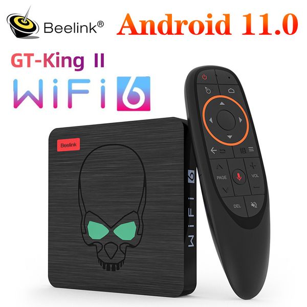 

beelink gt king ii wifi 6 smart tv box android 11 amlogic a311d2 octa core lpddr4 8gb 64gb support 4k 60fps bt5.0 1000m usb3.0