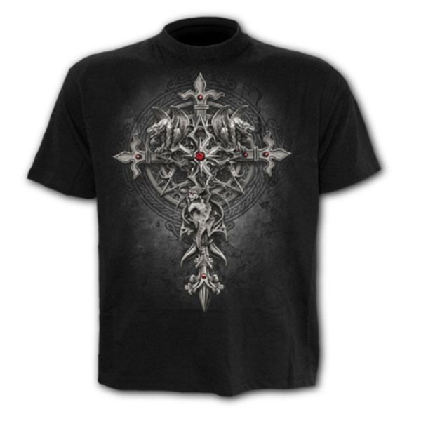 

scary skull men's t shirts punk style 3d shirts new funny o-neck t-shirt summer fashion boys clothing large size streetwear, Black;green