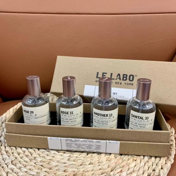

le labo perfume gift set 4 bottles 30 ml santal 33 rose 31 another 13 the noir 29 eau de parfum lasting fragrance 47432-paris