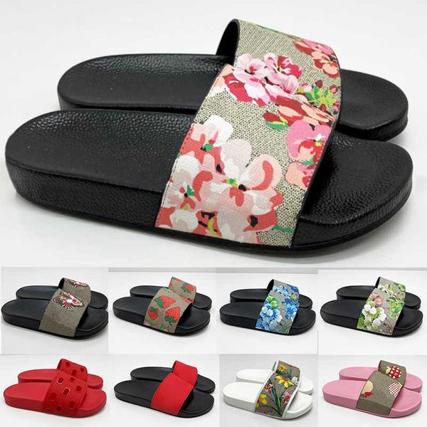 

with box designer slides men women slippers fashion classics sandals shoes flip flop summer sandal beach slide mens sneaker bronze, Black