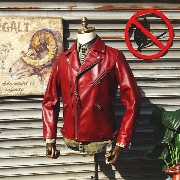 

men's leather faux leather hyogo oil wax cowhide red rider leath 220823, Black
