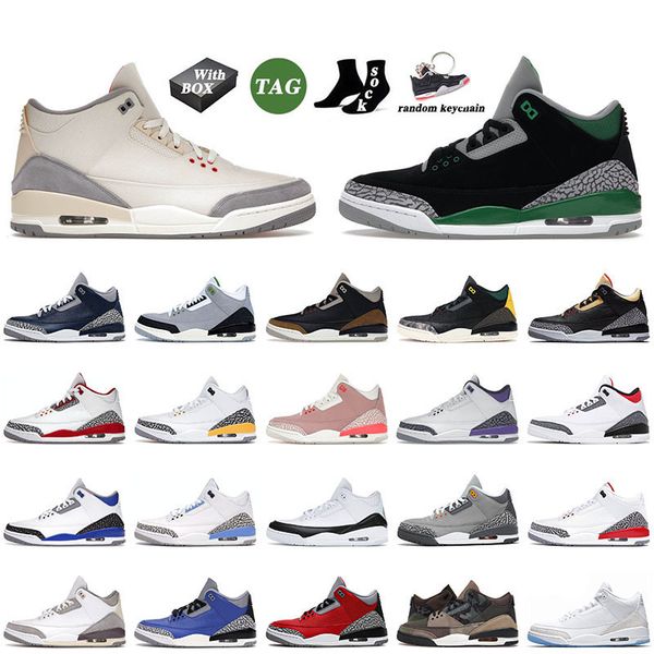 

og jumpman 3 3s iii mens basketball shoes muslin pine green unc knicks rivals georgetown lsaer orange medium grey men women trainers