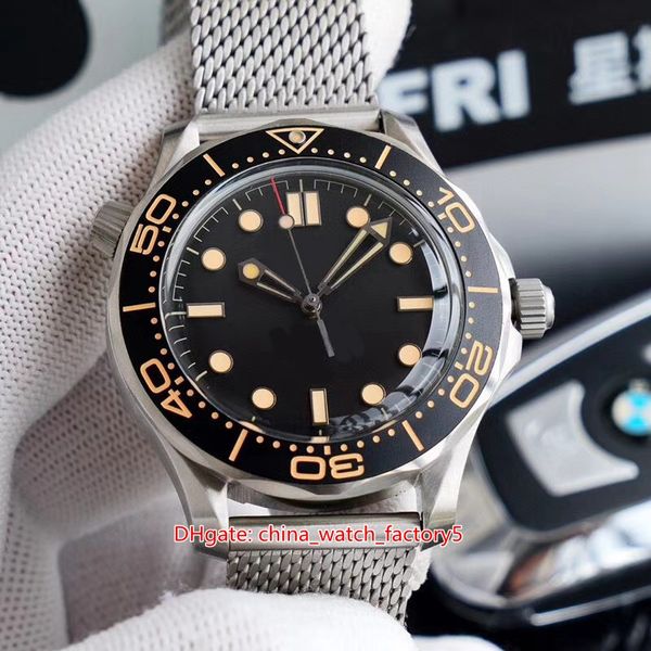

vs maker version watch cal.8806 movement 42mm ocean 300m james bond 007 titanium no time to die sapphire mechanical automatic mens watch men, Slivery;brown