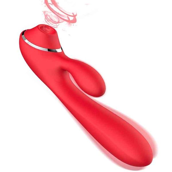 Vibrator Sexspielzeug Massagegerät G-Punkt Kaninchen Stoßvibratoren Weibliches Spielzeug für Frauen Klitoris Sauger Stimulator Dildo Waren Erwachsene Saugmaschine 9IXN