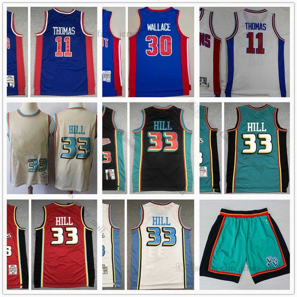 

retro mitchell ness jersey basketball 4 joe dumars 10 dennis rodman 11 isiah thomas 1 chauncey billups 3 ben wallace 30 rasheed wallace 33 g, Black;red