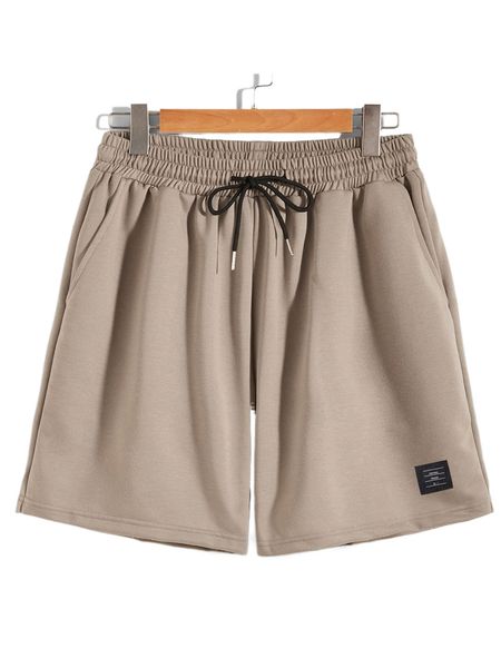 

men patched drawstring track shorts g1pu#, White;black
