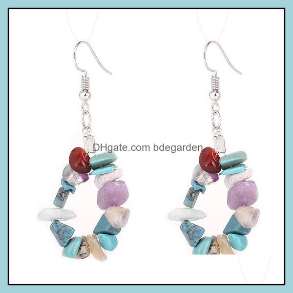 

charm earrings jewelry design natural amethyst agate gravel earring for women gift drop delivery 2021 dh3zd, Golden