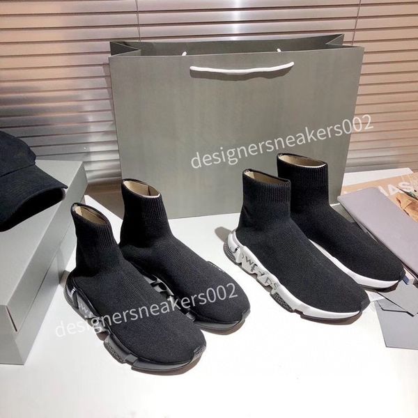 

2022 designer boots platform paris socks shoe mens women casual shoe speed trainer trainers boot fashion black red white sneakers fz201009