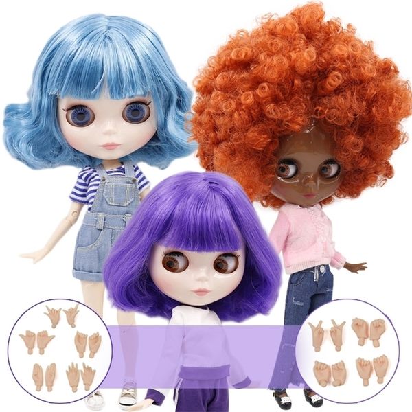 ICY DBS Blyth Puppe Nr. 1 weiß braun schwarz superdunkler Gelenkkörper 16 BJD Sonderpreis OB24 Spielzeug Geschenk 220707