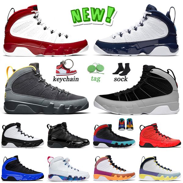 

jumpman 9 9s high basketball shoes mens trainers gym red unc university gold particle grey space jam bred change the world sports men sneake, White;red