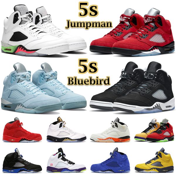 

basketball shoes men 5s jumpman bluebird raging red 5 stealth 2.0 what the white cement metallic blue suede alternate bel mens fashion