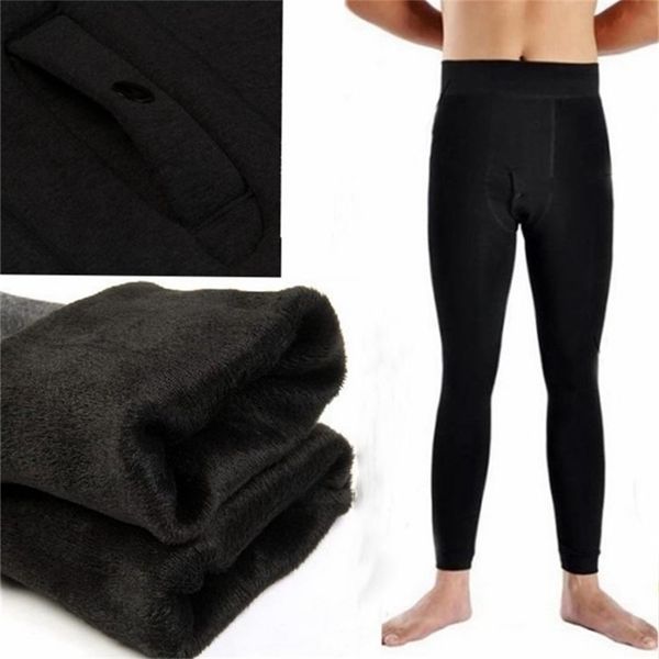 

winter fashion warm large size men leggings tight men long johns warm underwear man thermal pants lj201008, Black;white