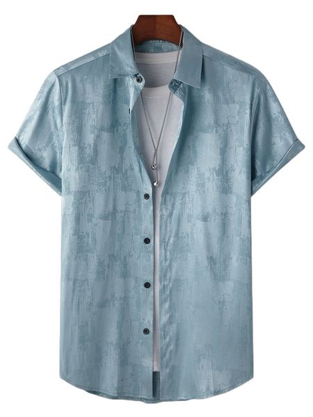 

men graphic print satin shirt without tee a4dk#, White;black