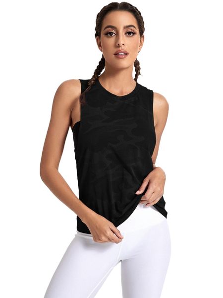 

camo print armhole sports tank f7ol#, Gray