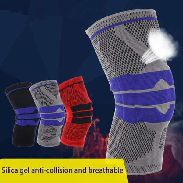 Berets S-5XL Plus Größe Basketball Unterstützung Silikon Gepolsterte Knie Pads Brace Patella Protector Schutz Kniepolster Für Fette Person