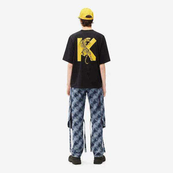 

2022ss men and women k-tiger shirt print tee short sleeve loose crew neck t shirts breathable summer japan big size oversized plus large, White;black