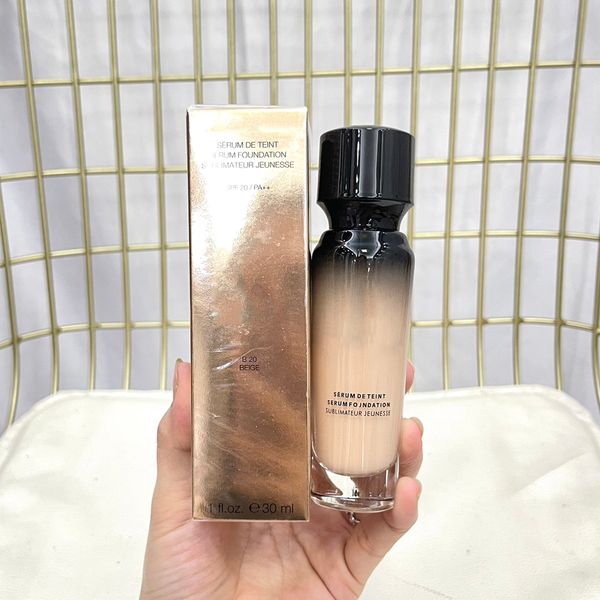 Brand Liquid Foundation B10 # B20 # Косметика 30 мл SPF20 Матовая кремовая основа Макияж Полное покрытие Легкое лицо Безупречная скрытая основа Праймер