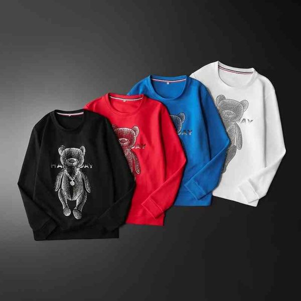 

men's luxury fashion brands menswear new round sweater long t-shirt, Black