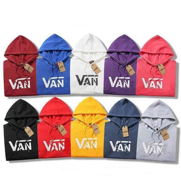 

designer van hoodie oversized vintage luxe black white fall winter loose couple fashion brand sweater men women hooded student hip hop stree