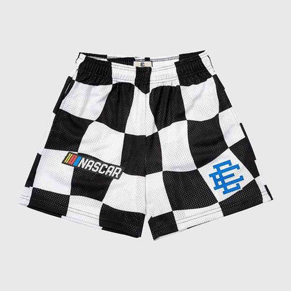 

eric emanuel ee basic shorts 2022 summer men's mesh breathable beach casual sports workout homme gym fitness, White;black