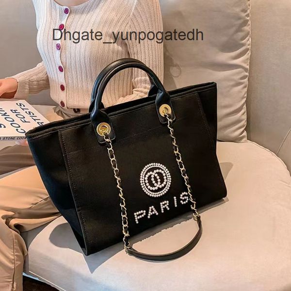

luxury women label pearl evening bags classic canvas beach bag designers brand ch female fashion big handbags ladies backpack portable large