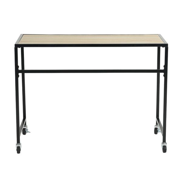 

furniture wooden console table with lockable wheels