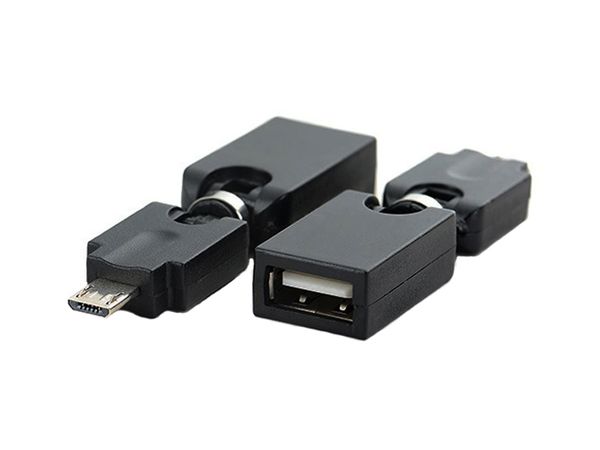 Anschlüsse, Flex-USB-Micro-5-Pin-Stecker auf USB2.0-Buchse, um 360 Grad drehbarer, drehbarer Twist-Verlängerungsadapter/10 Stück