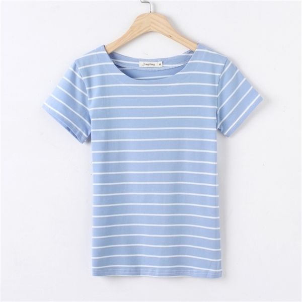 

t shirt women short sleeve tshirt women cotton beige lvory 210317, White