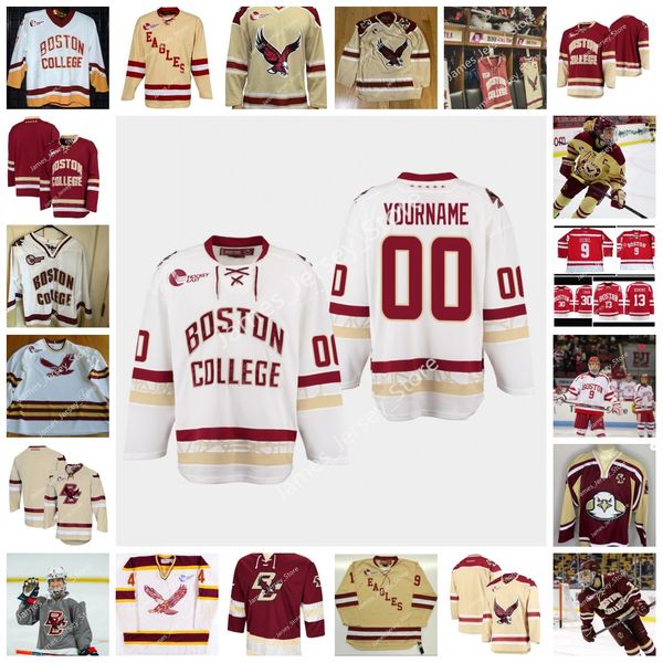 2022 NCAA genähtes, individuelles Hockey-Trikot der Boston College Eagles 6 Cade Alami 7 Aidan Hreschuk 9 Jack Dempsey 10 Mitch Andres Colby Ambrosio Mike Posma Nikita Nesterenko