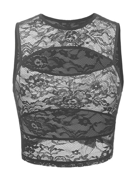 

cut out guipure lace tank y0uk#, White