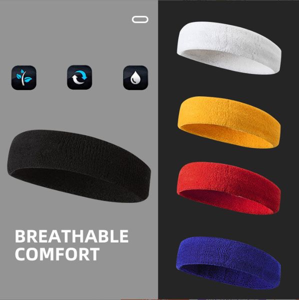 

athletic sports safety outdoor accs basketball headband yoga anti-perspiration headband running badminton tennis sweat band, Yellow;black