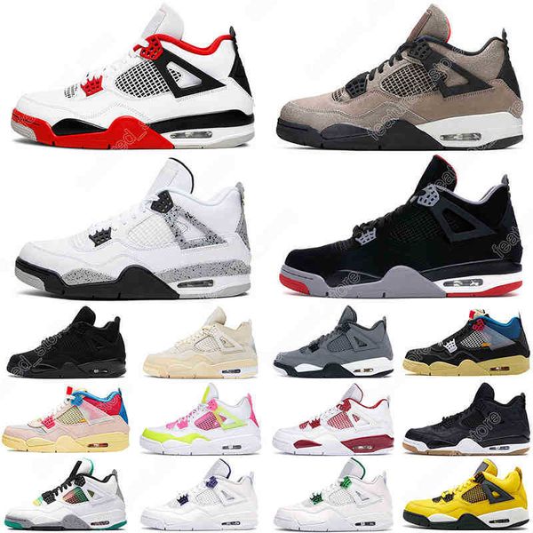 

7-13 wholesale 4s desert moss basketball shoes for men women 4 university blue #45 taupe haze bred sail court purple mens trainers sport
