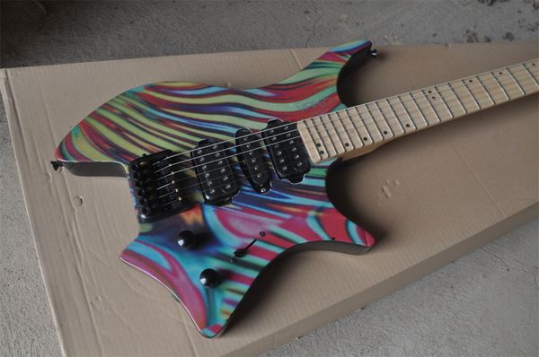 

colorful headless six string electric guitar we can customize various styles of guitars