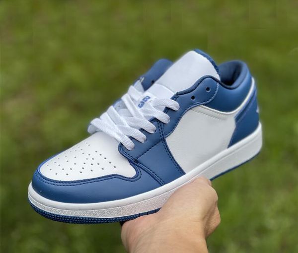 

1s marina blue basketball shoes 1 low invert true blue white grey light madder root red unc washed denim shadow men womens outdoor sports sn