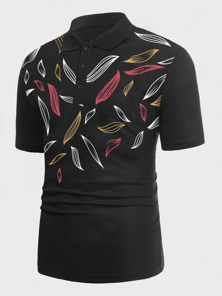 

men graphic print polo shirt b3ma#, White;black