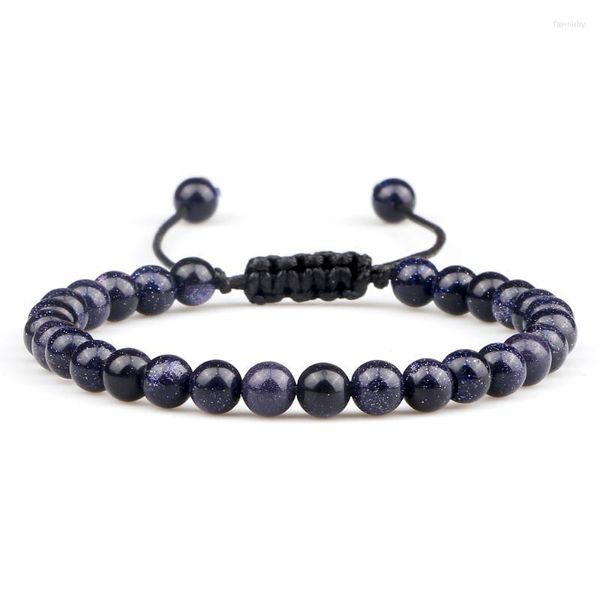 Fios de miçangas de 6 mm de 6 mm de pulseira de pedra de areia natural de charme de charme de reiki braceletsbangles homens homens jóias de moda gif