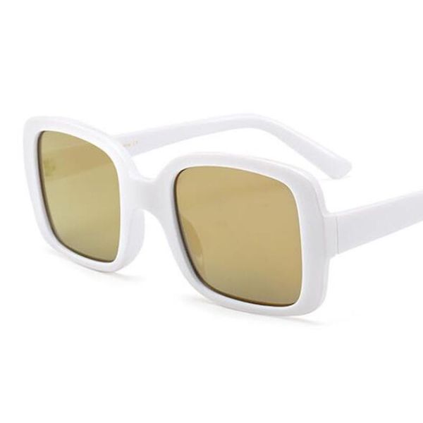 

sunglasses black square retro color female luxury designer platinum mirror glassessunglasses, White;black