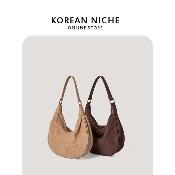 

bag women's bag 2021 autumn and winter new simple ins minority design deerskin velvet single shoulder armpit hand fashion