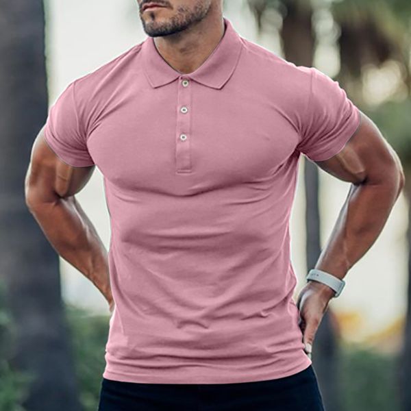 

plus size have button t-shirts mens clothing t shirts white black pink gray green short sleeve sports fashion wear summer clothes tees shir