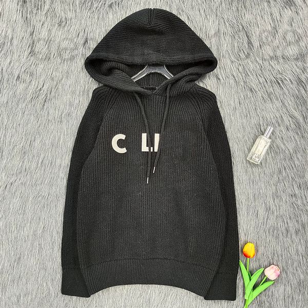 

women's sweaters designer ce hooded knitted pullover with loose letters for men and women 2022 new lazy sweater 66eh, White;black