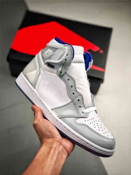 

2022 new release 1 high og zooms r2t racer blue white basketball shoes men women fearless black lucky green varsity red with original box