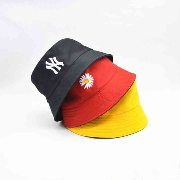 

designer bucket trucker straw hat man woman korean version of trendy students versatile street japanese hip-hop basin double-sided fisherman, Blue;gray