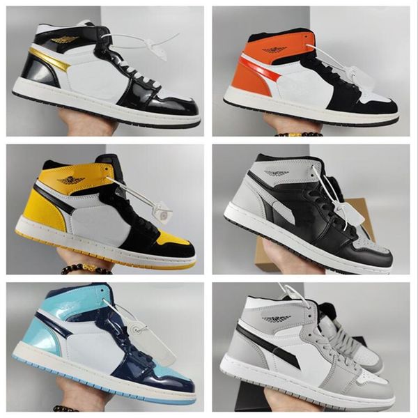 

jumpman 1 mens womens basketball shoes 1s grey hyper royal high og bloodline satin-snake university trainers sneakers301x, Black