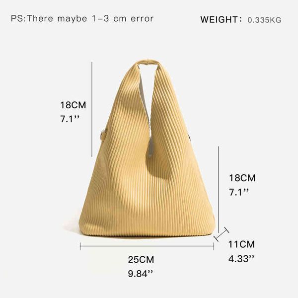 

evening bags pleated women bucket totes soft leather 2 pcs set handbag branded design shoulder stylish crossbody bag with purse 220630