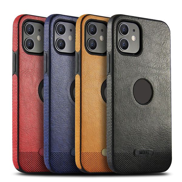 NOVO Business Leather Pattern Stitching Phone Soft Protecção completa Anti-Drop iPhone Case para 14 13Pro max /14 13Pro /13Mini /14Max Packaging de varejo